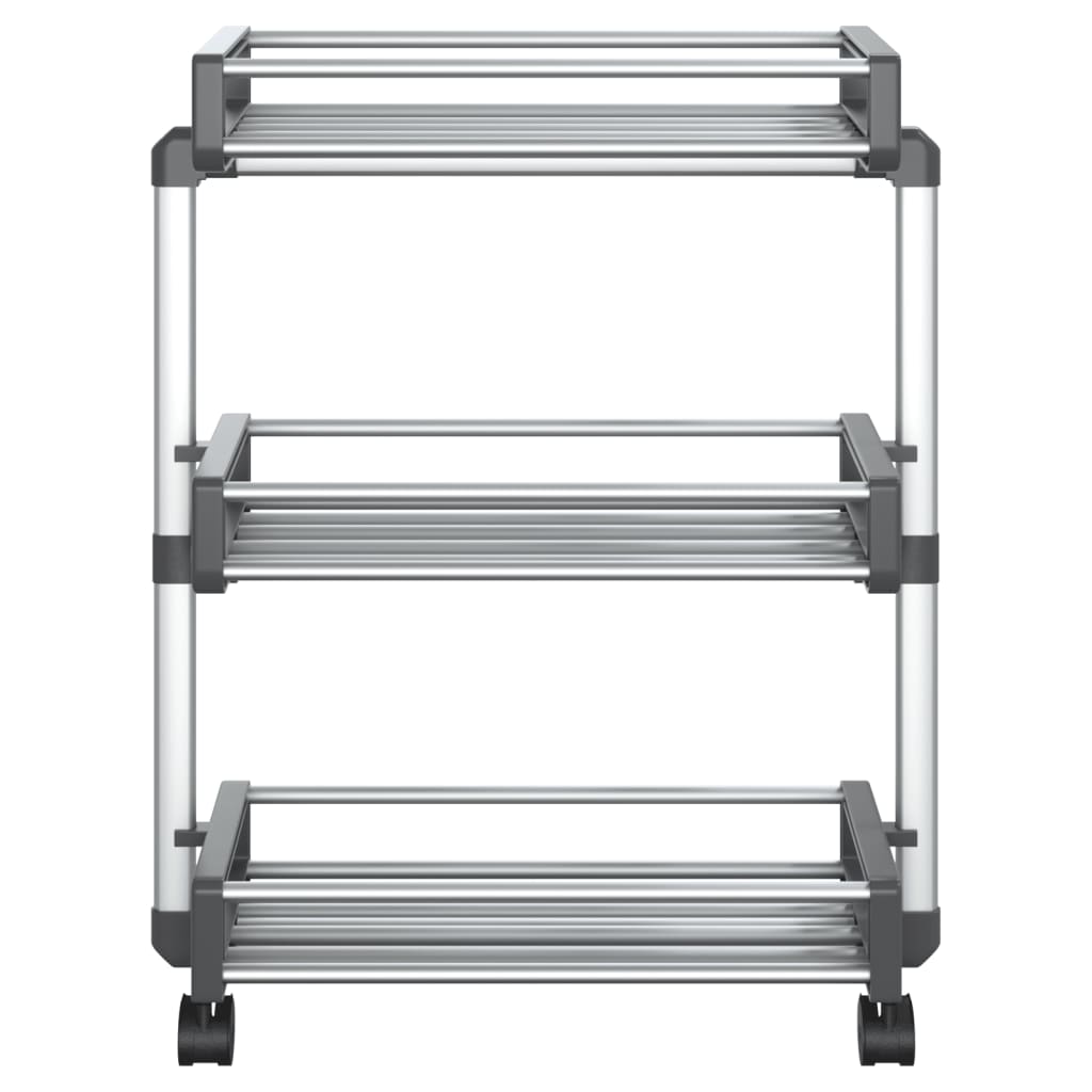 Oppbevaringsvogn 59x20x75 cm aluminium