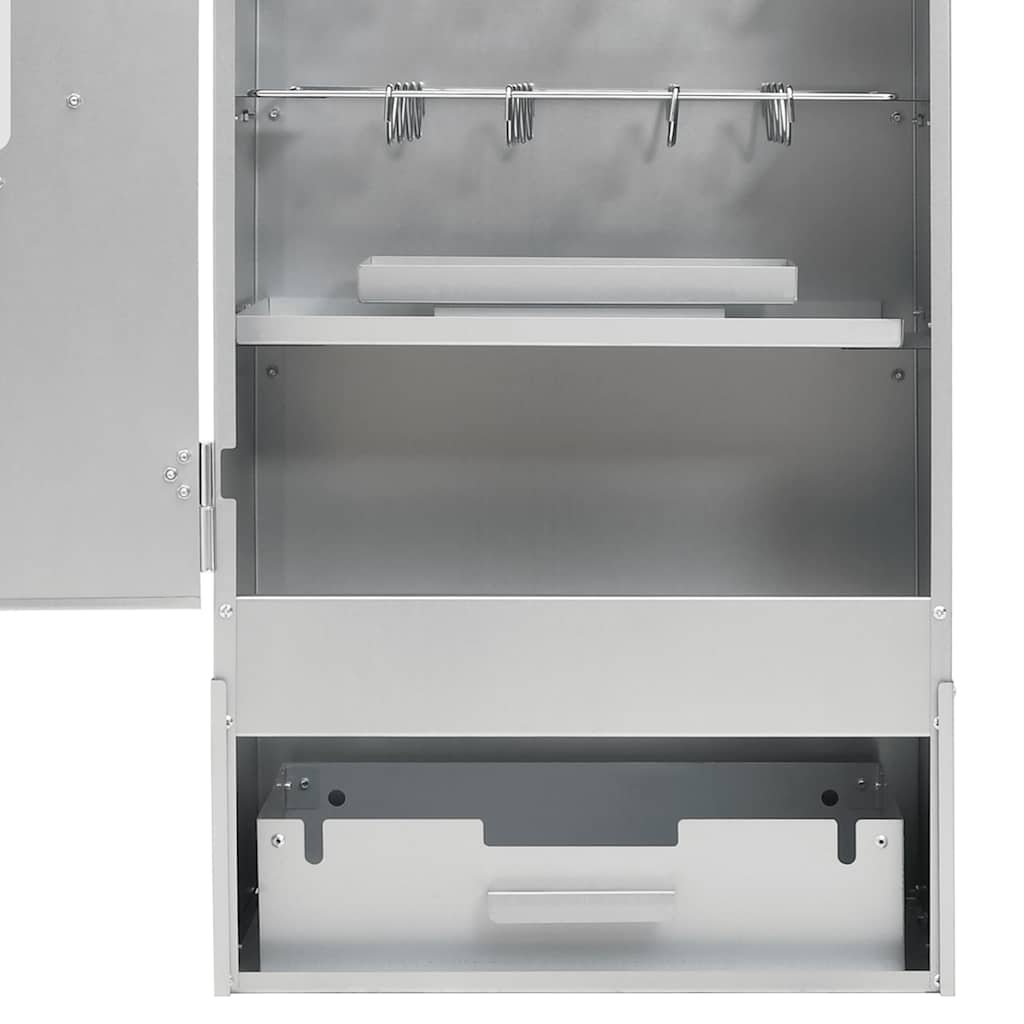 Røykgrill med treflis 44,5x29x110 cm galvanisert stål vidaXL