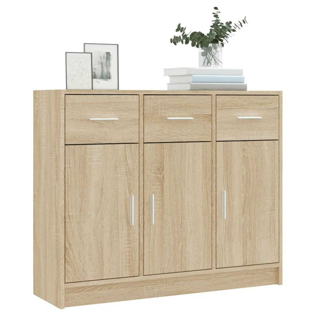 Skjenk sonoma eik 91x28x75 cm konstruert tre vidaXL