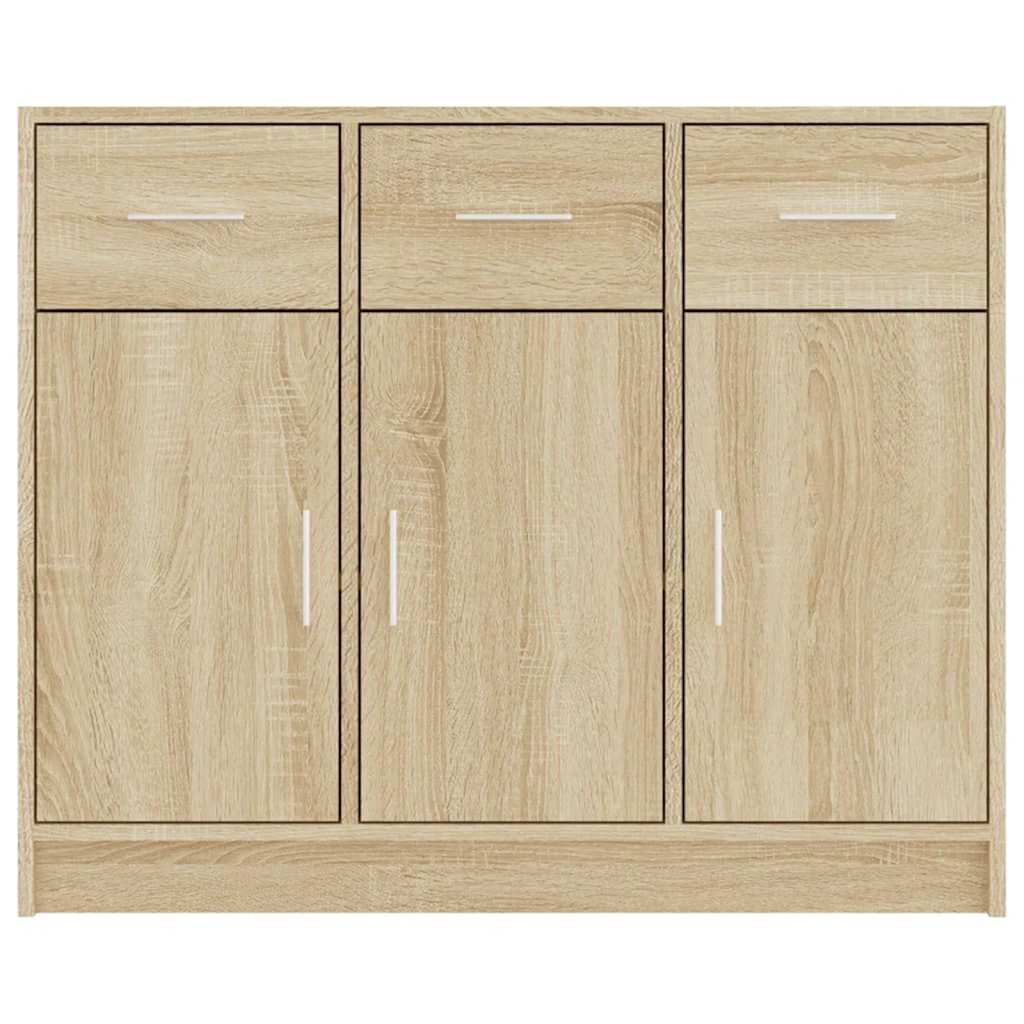 Skjenk sonoma eik 91x28x75 cm konstruert tre vidaXL