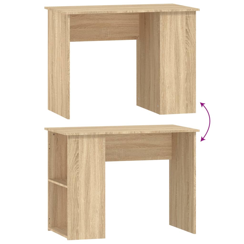 Skrivebord sonoma eik 100x55x75 cm konstruert tre
