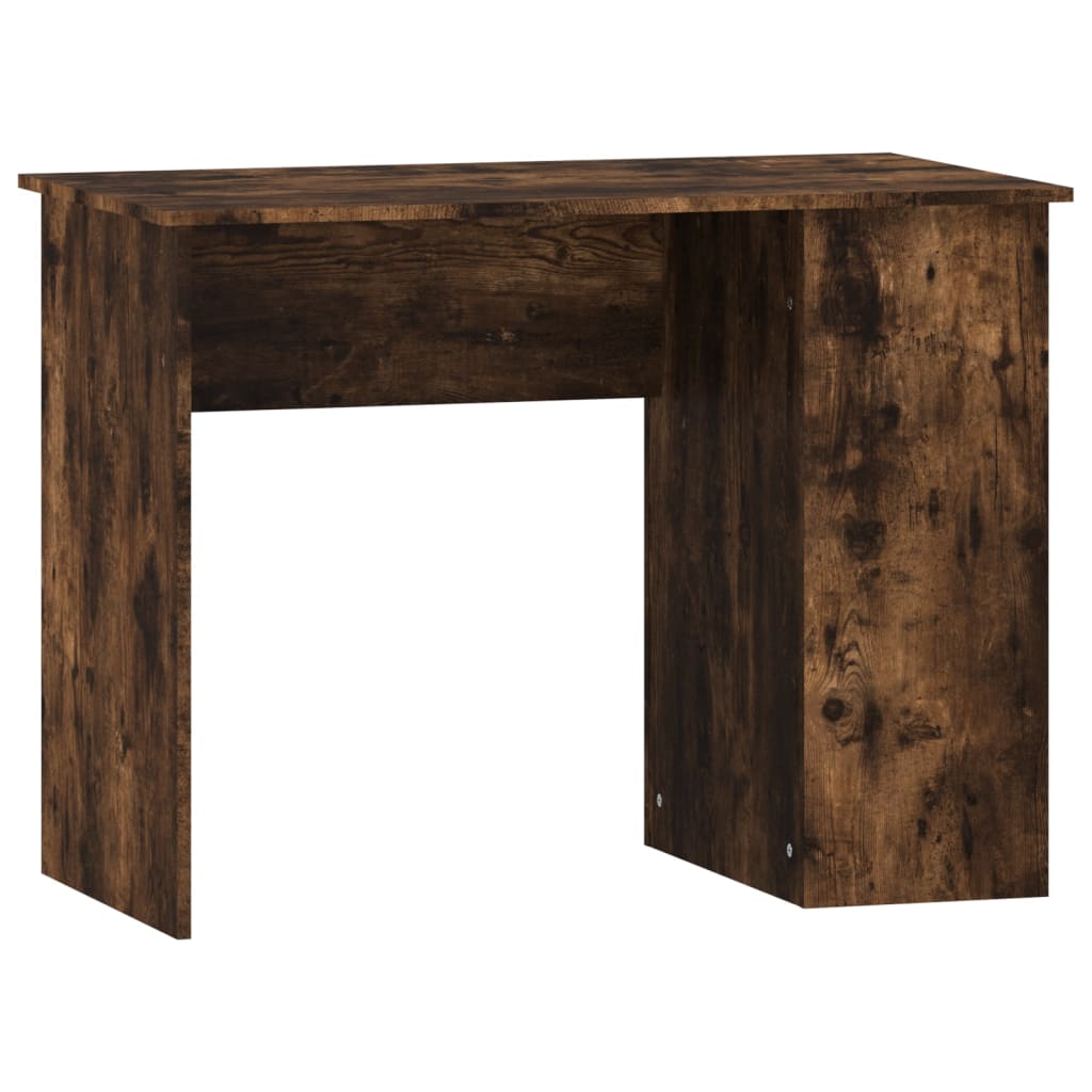 Skrivebord røkt eik 100x55x75 cm konstruert tre