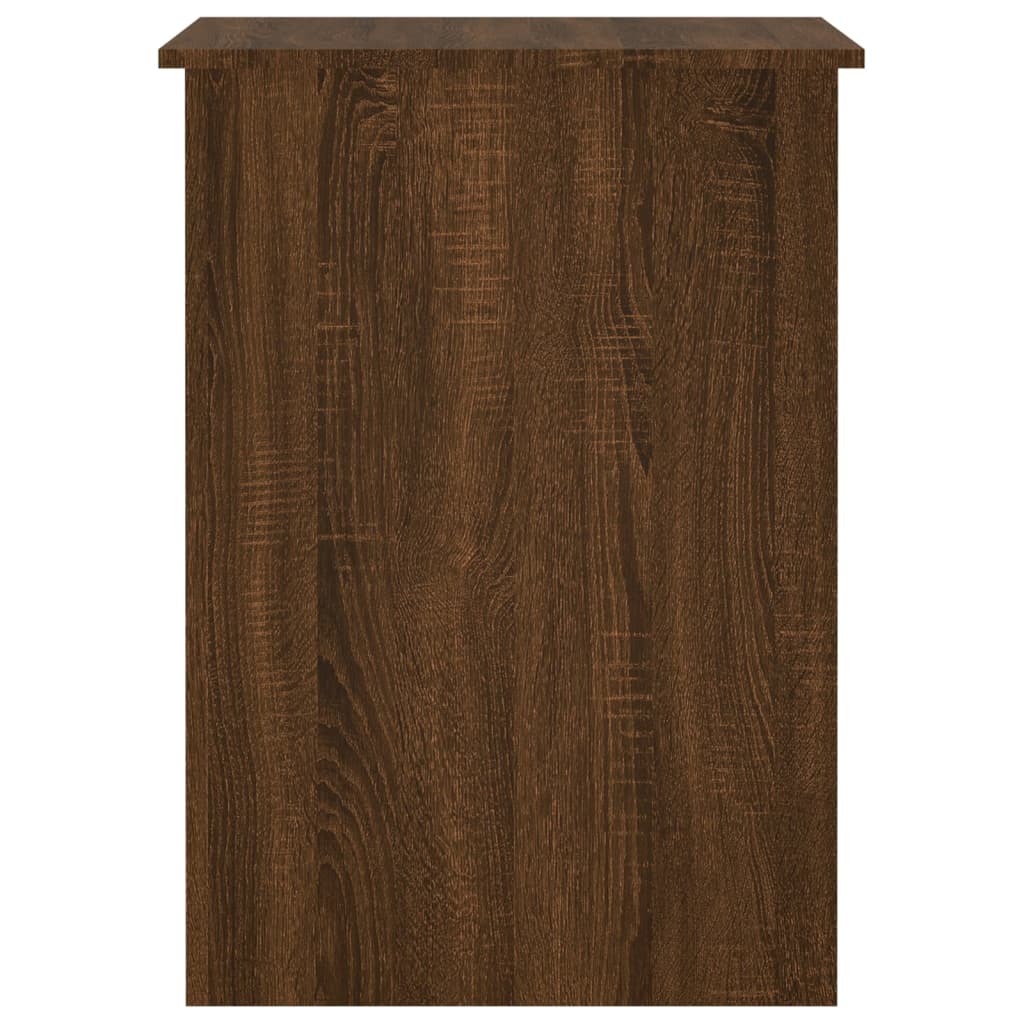 Skrivebord brun eik 100x55x75 cm konstruert tre