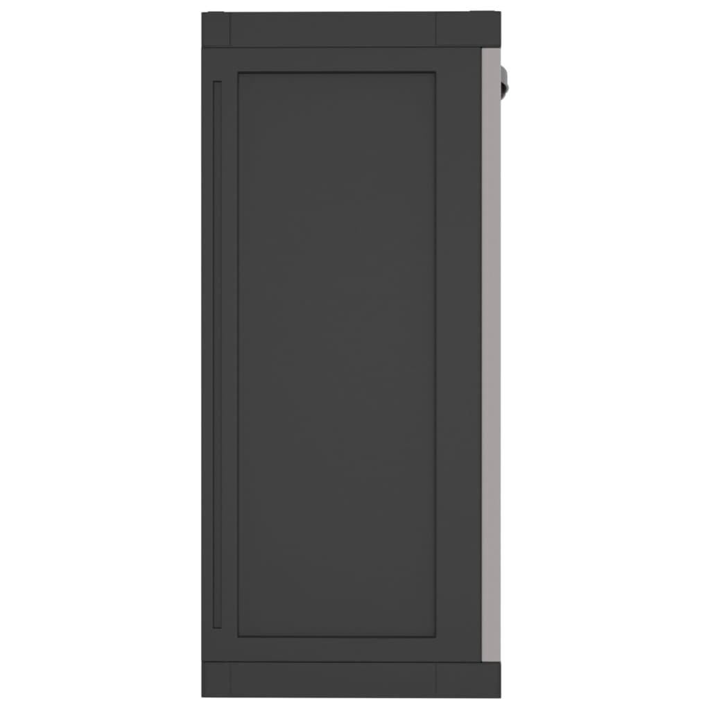 Oppbevaringsskap for hage grå og svart 65x37x85 cm PP