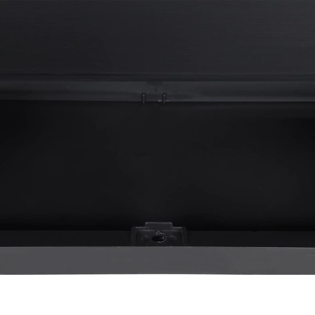 Oppbevaringsskap for hage grå og svart 97x37x85 cm PP