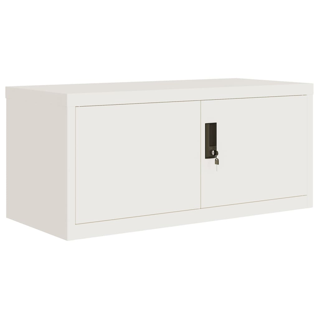 Arkivskap hvit 90x40x40 cm stål vidaXL
