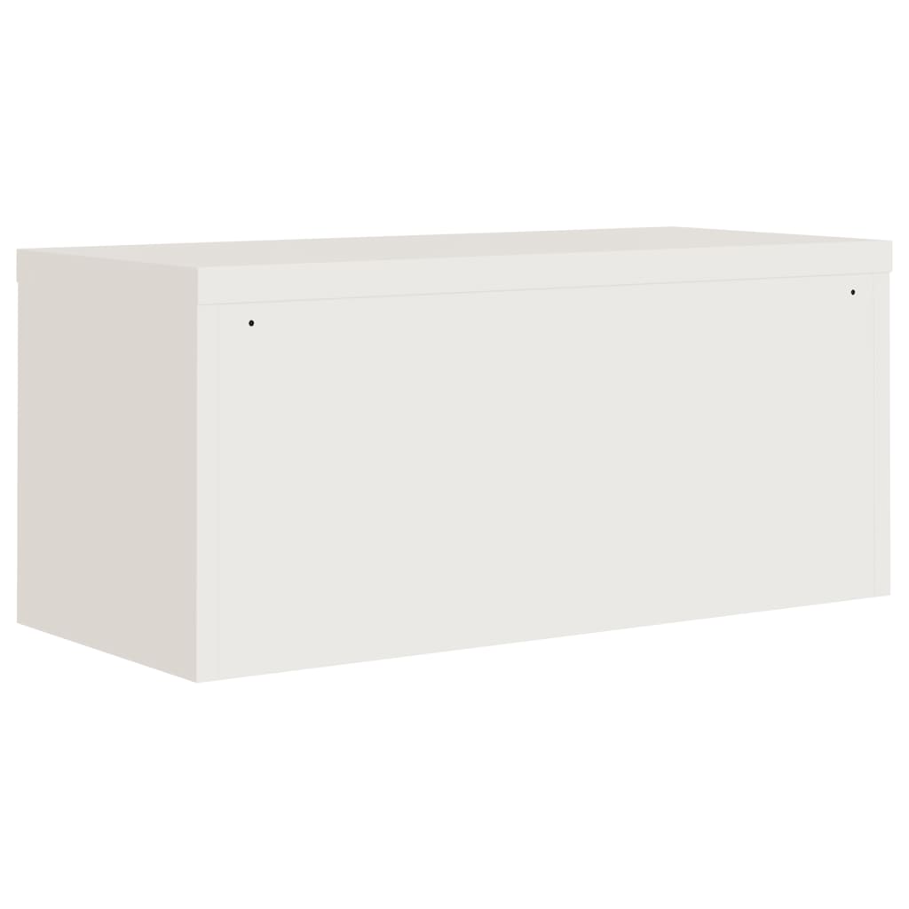 Arkivskap hvit 90x40x40 cm stål vidaXL