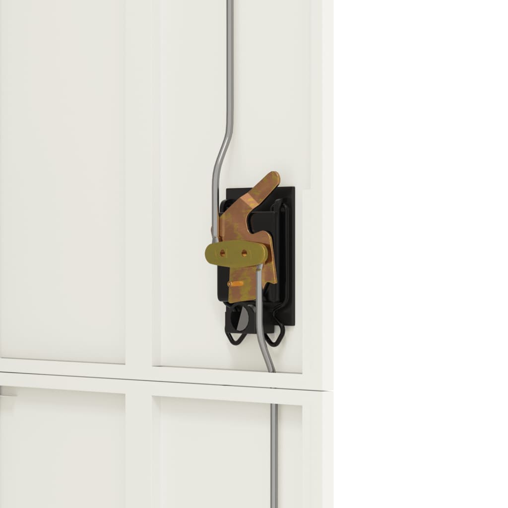 Arkivskap hvit 90x40x180 cm stål vidaXL