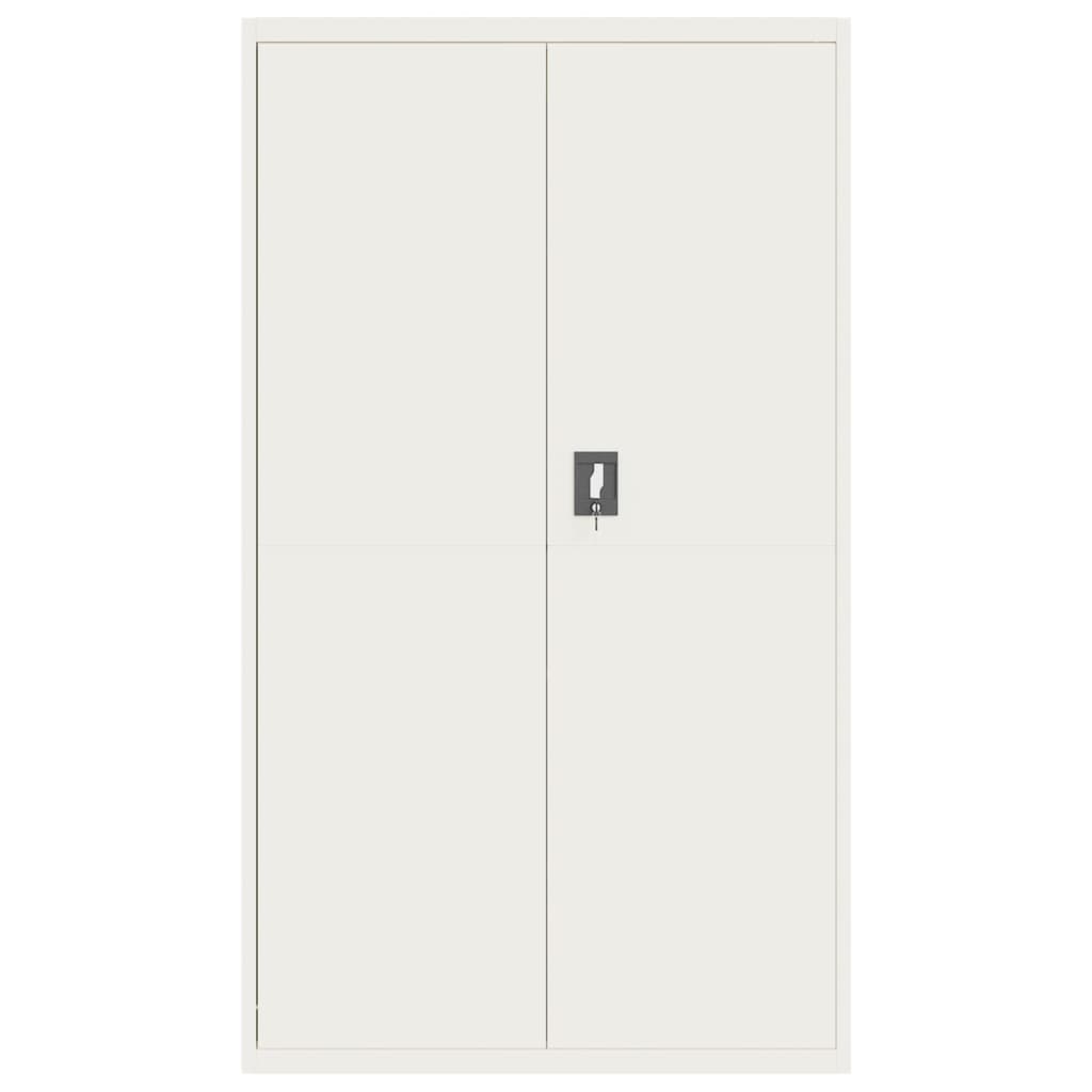 Arkivskap hvit 105x40x180 cm stål vidaXL