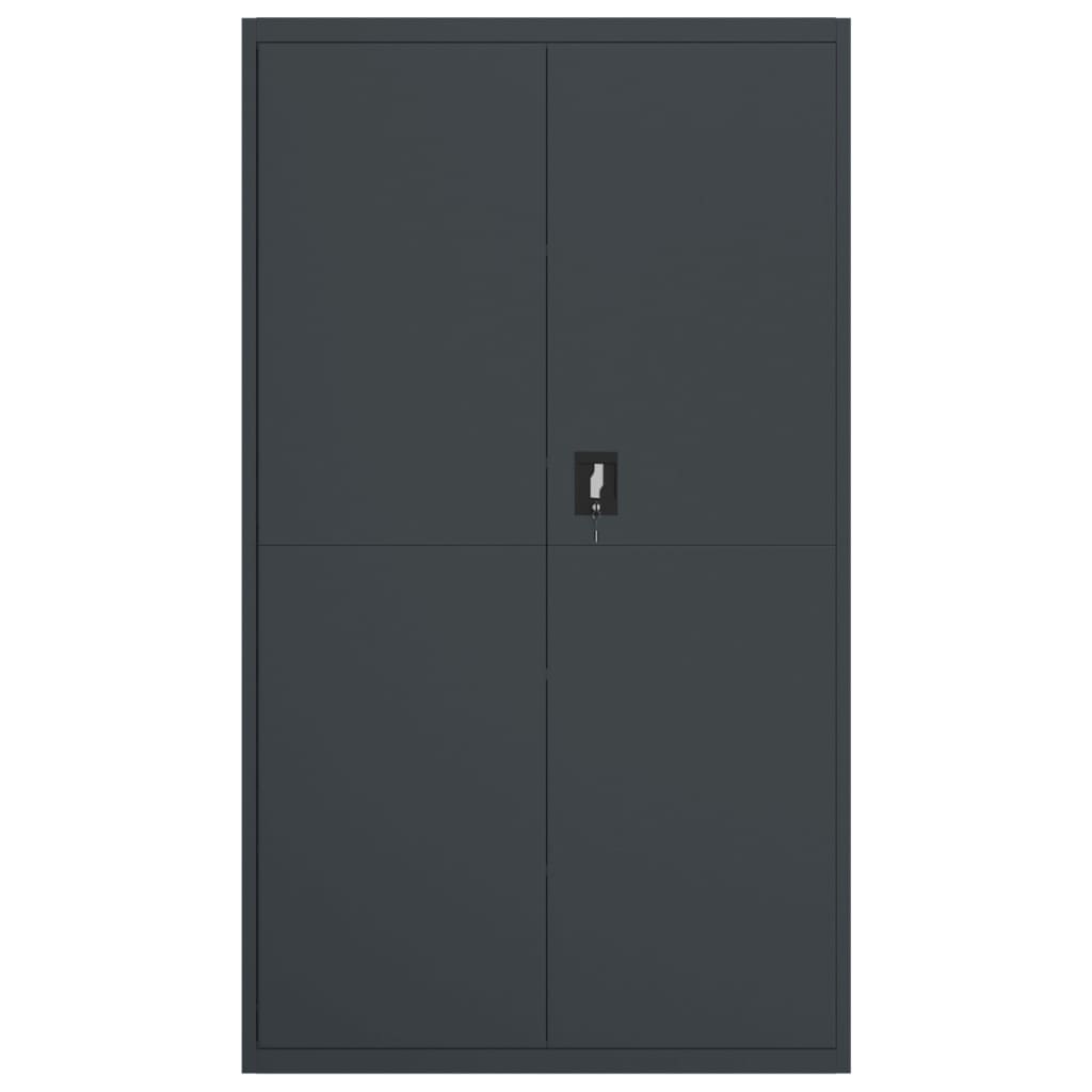 Arkivskap antrasitt 105x40x180 cm stål