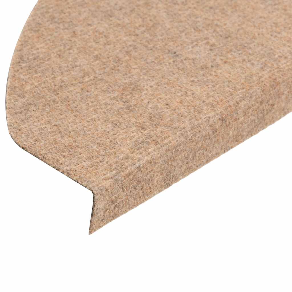 Selvklebende trappematter 10 stk beige 65x22,5x3,5 cm