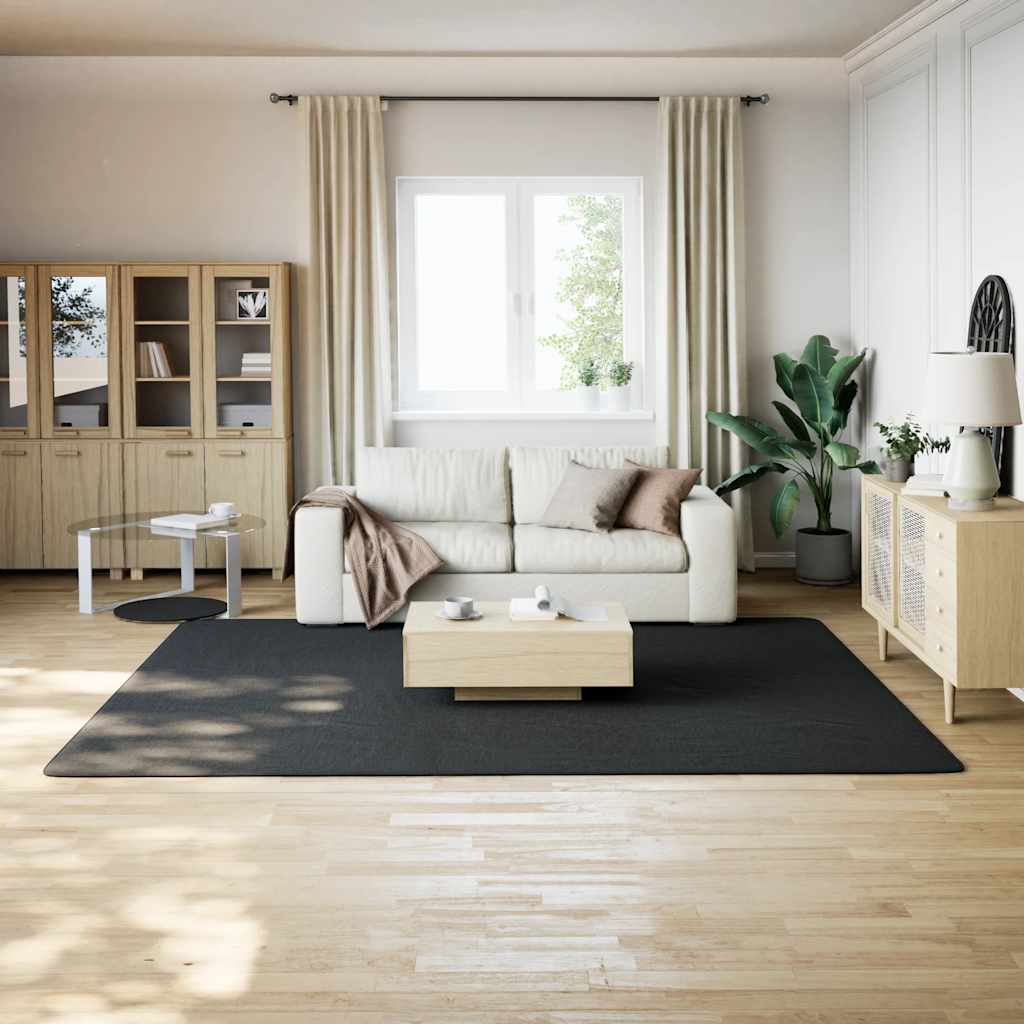 Shaggy-teppe svart 240x305 cm polyester