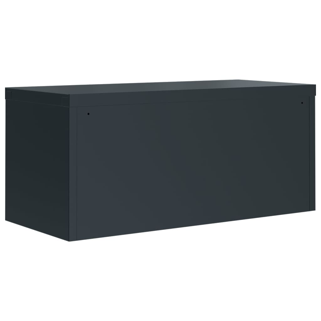 Arkivskap antrasitt 90x40x130 cm stål vidaXL