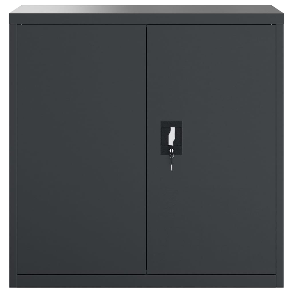 Arkivskap antrasitt 90x40x130 cm stål vidaXL