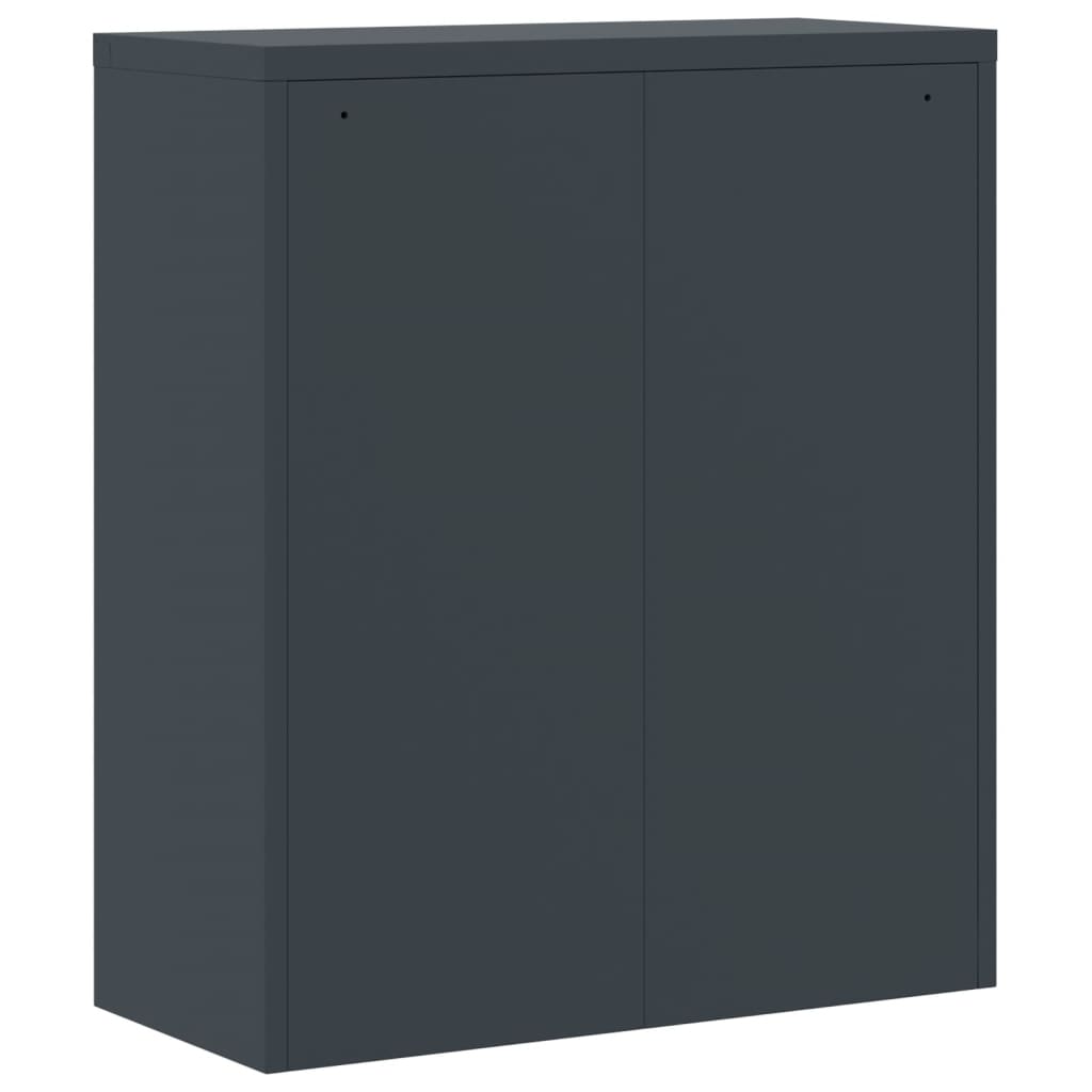 Arkivskap antrasitt 90x40x145 cm stål vidaXL