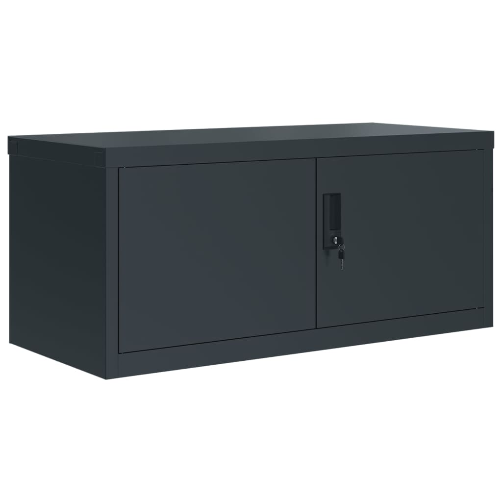 Arkivskap antrasitt 90x40x220 cm stål vidaXL