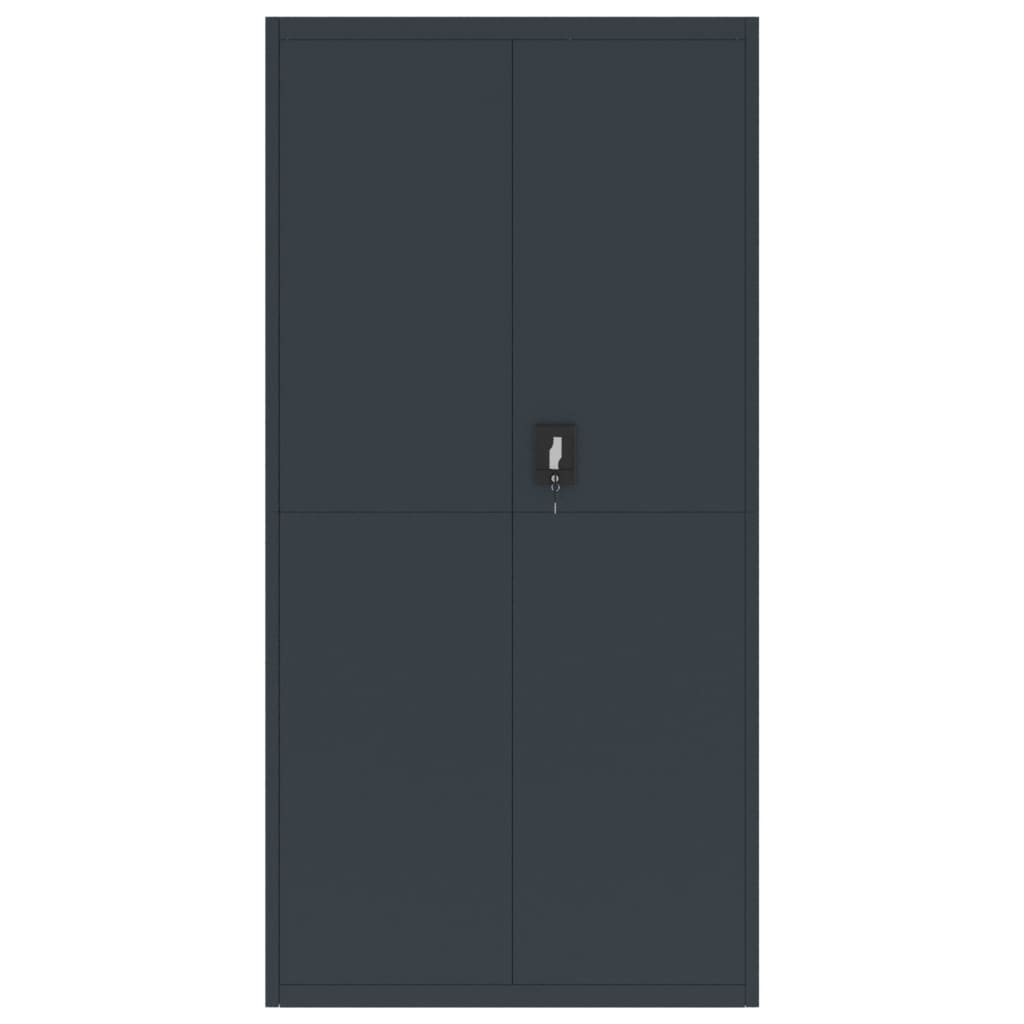 Arkivskap antrasitt 90x40x220 cm stål vidaXL