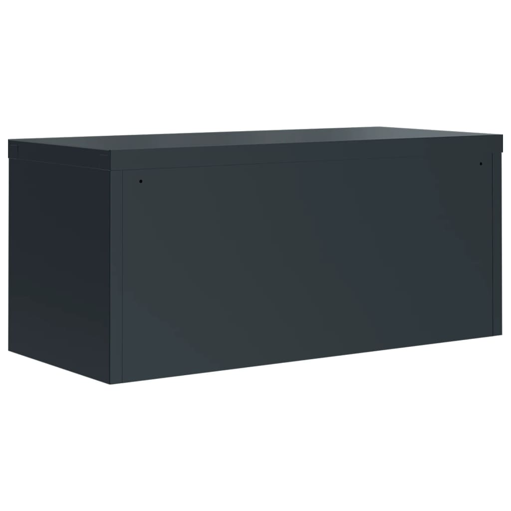 Arkivskap antrasitt 90x40x240 cm stål vidaXL