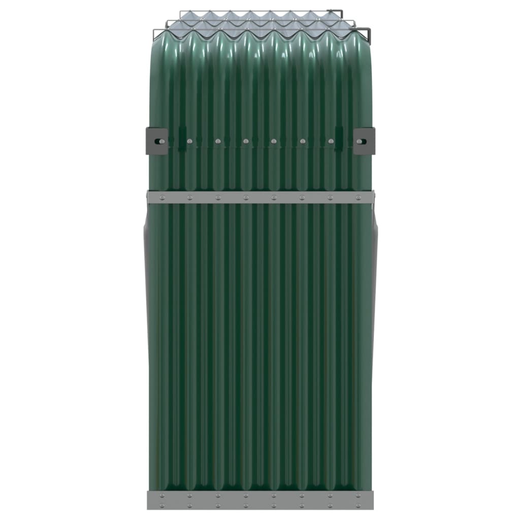 Vedholder grønn 180x45x100 cm galvanisert stål