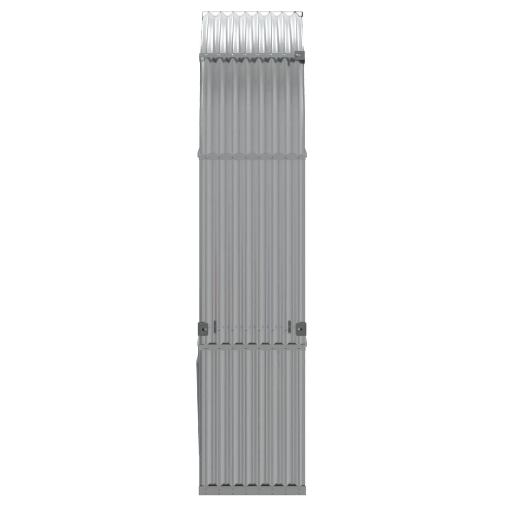 Vedholder lysegrå 120x45x210 cm galvanisert stål