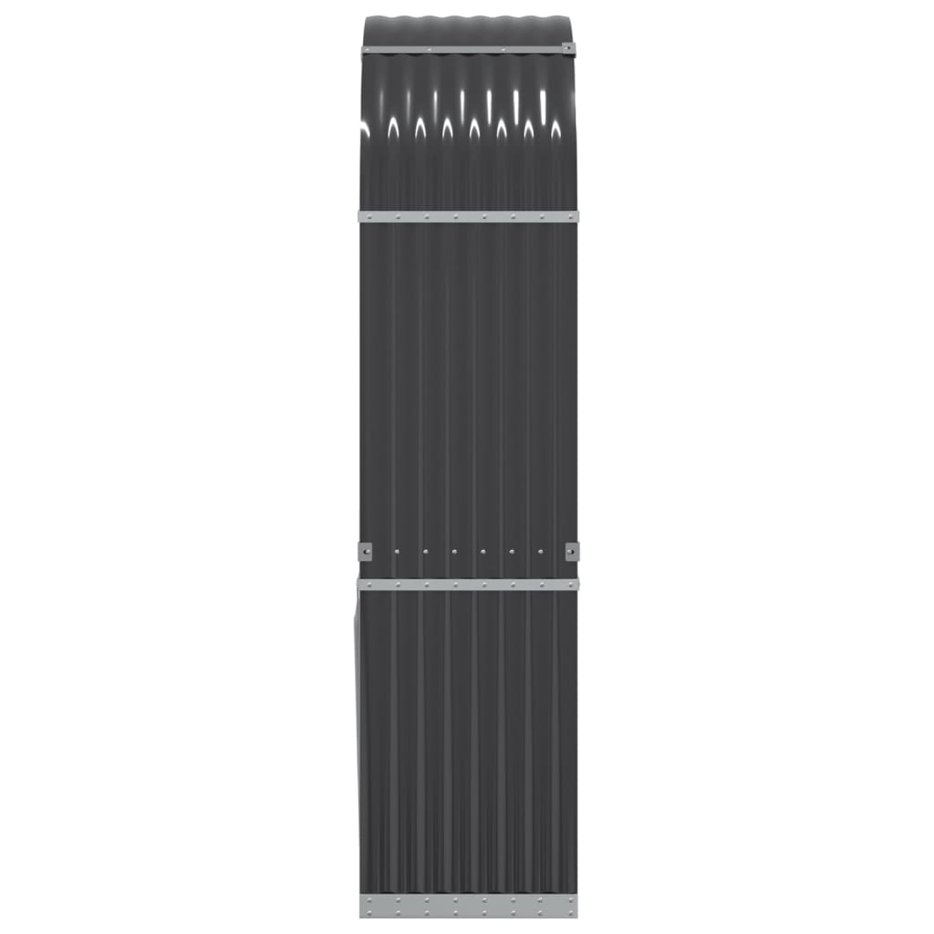 Vedholder antrasitt 80x45x190 cm galvanisert stål