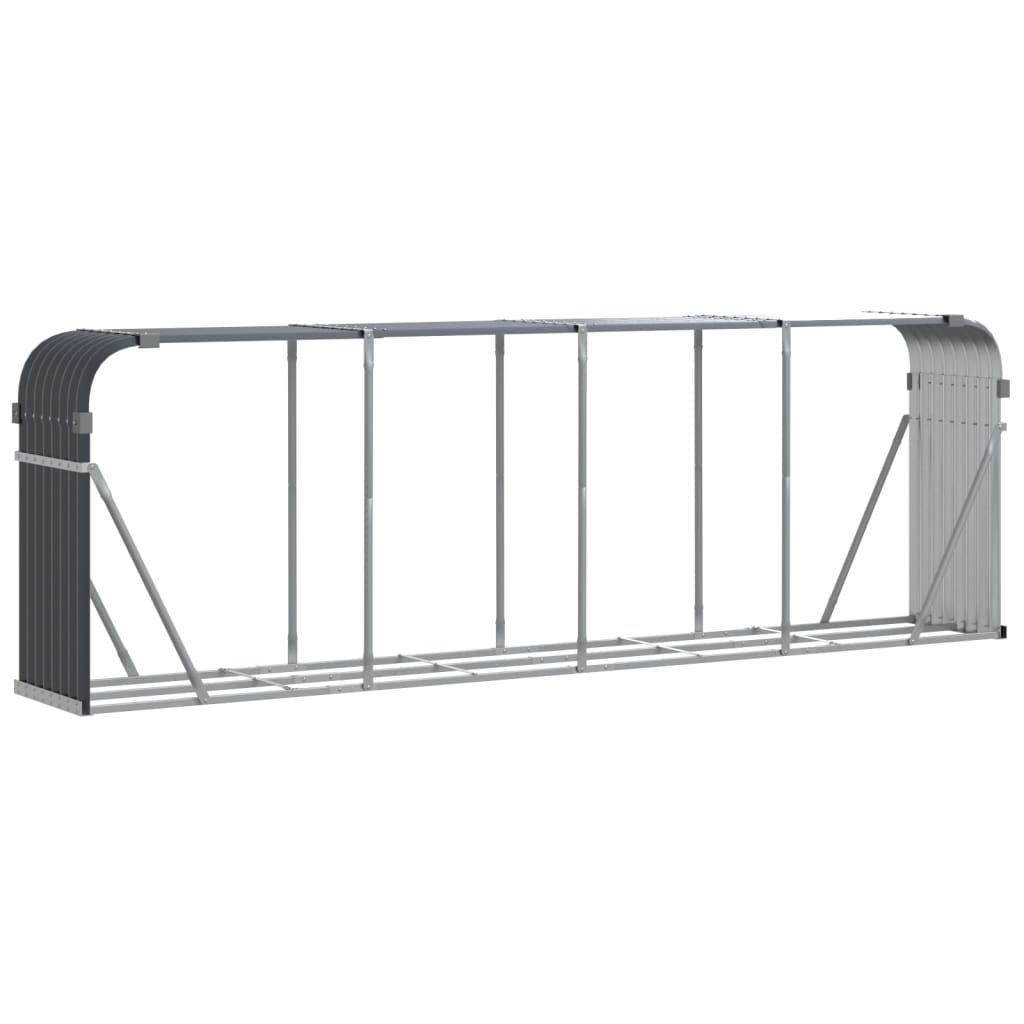 Vedholder antrasitt 300x45x100 cm galvanisert stål