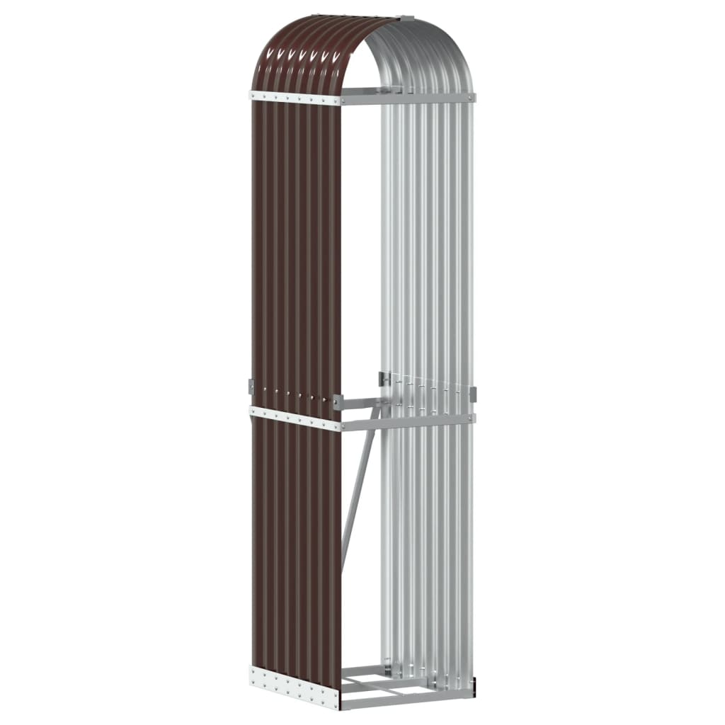 Vedholder brun 40x45x170 cm galvanisert stål