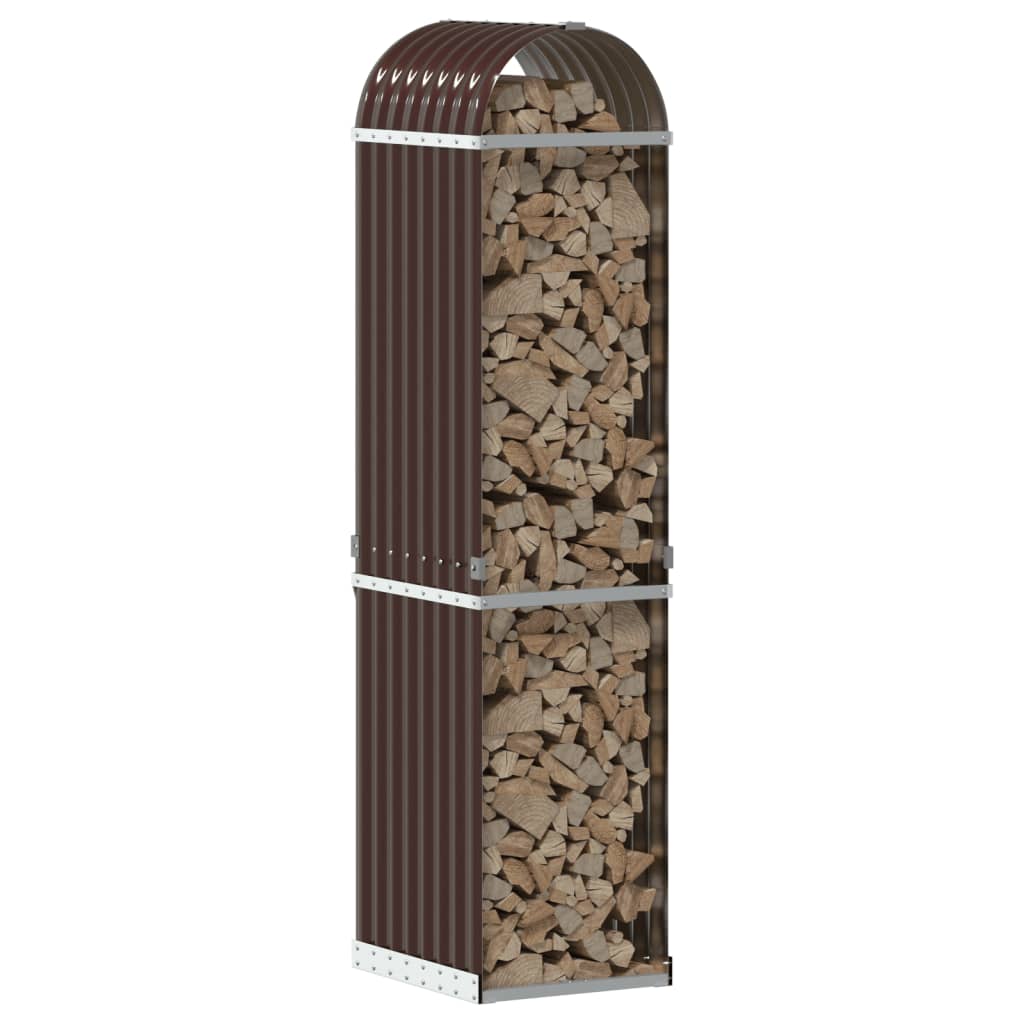 Vedholder brun 40x45x170 cm galvanisert stål