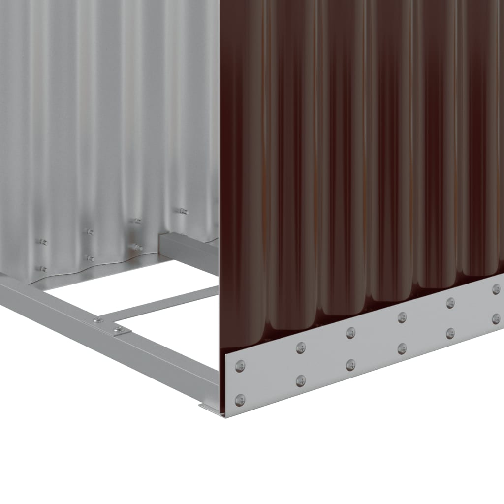 Vedholder brun 40x45x170 cm galvanisert stål