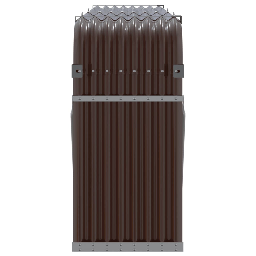 Vedholder brun 234x45x100 cm galvanisert stål
