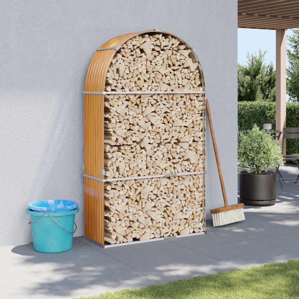 Vedholder treutseende 120x45x210 cm galvanisert stål