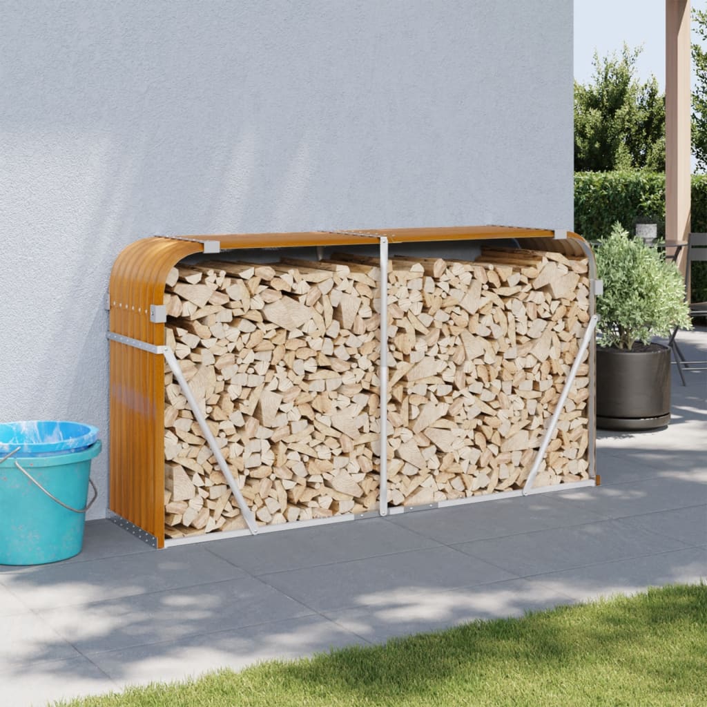 Vedholder treutseende 180x45x100 cm galvanisert stål