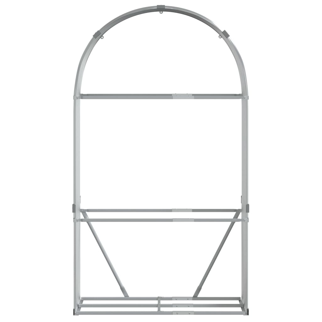 Vedholder sølv 120x45x210 cm galvanisert stål