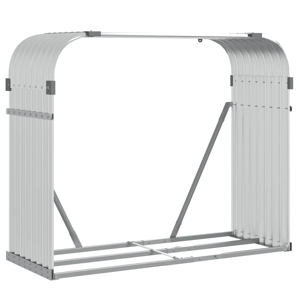 Vedholder sølv 120x45x100 cm galvanisert stål