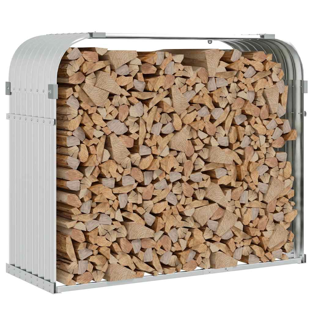 Vedholder sølv 120x45x100 cm galvanisert stål