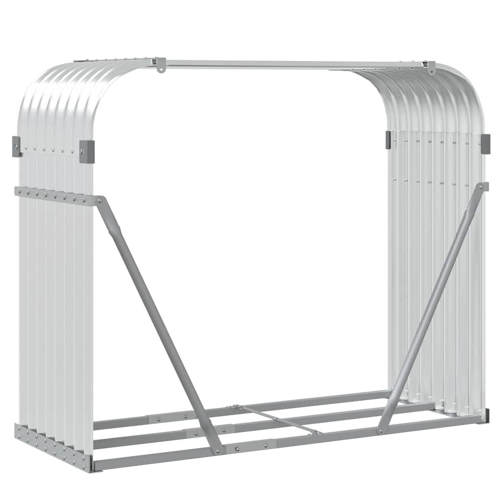 Vedholder sølv 120x45x100 cm galvanisert stål