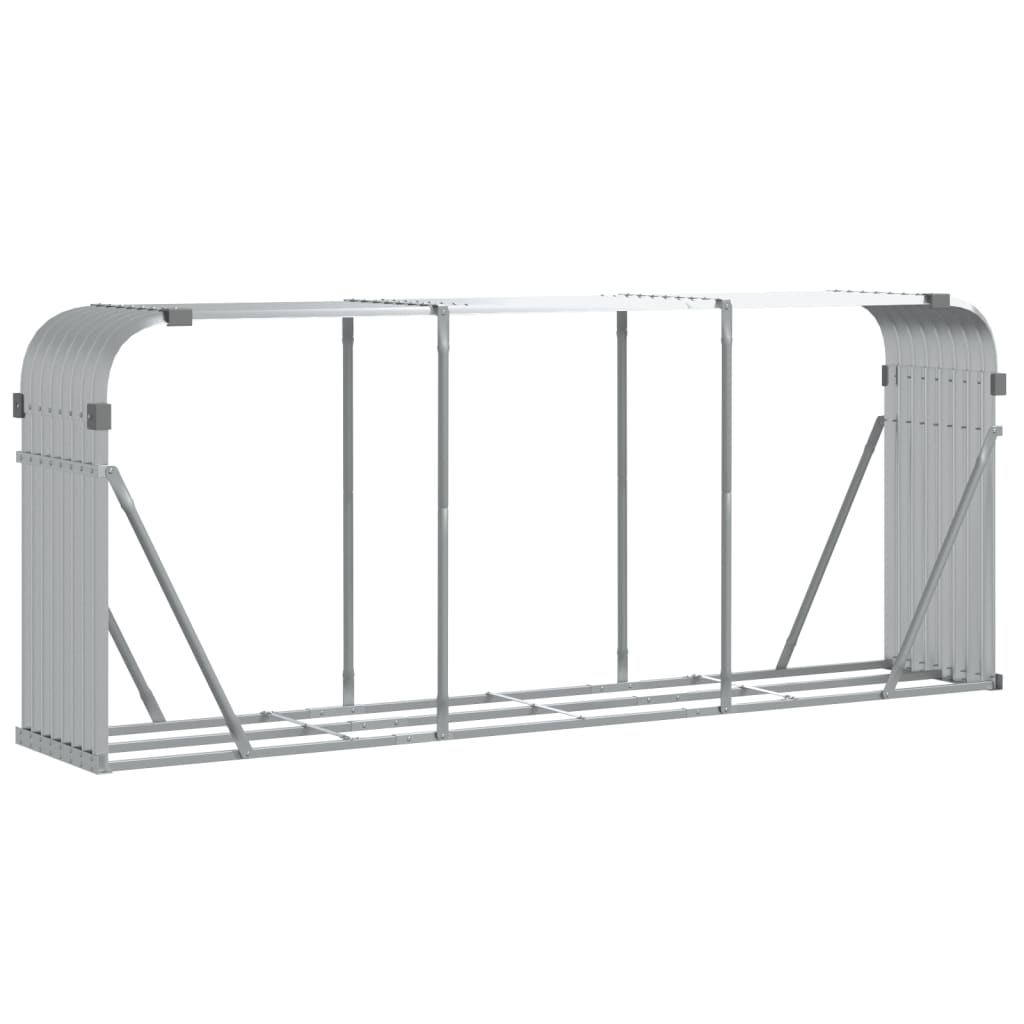 Vedholder sølv 234x45x100 cm galvanisert stål