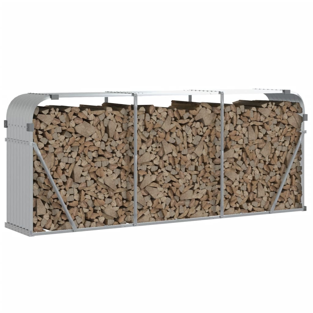 Vedholder sølv 234x45x100 cm galvanisert stål
