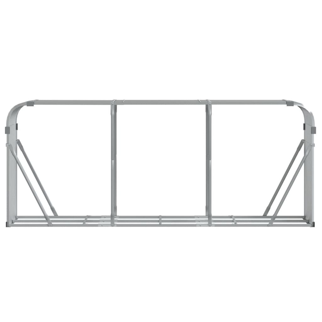 Vedholder sølv 234x45x100 cm galvanisert stål