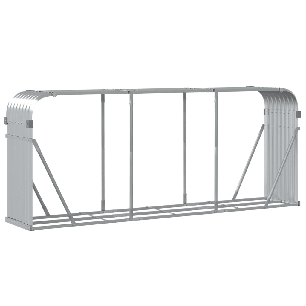 Vedholder sølv 234x45x100 cm galvanisert stål