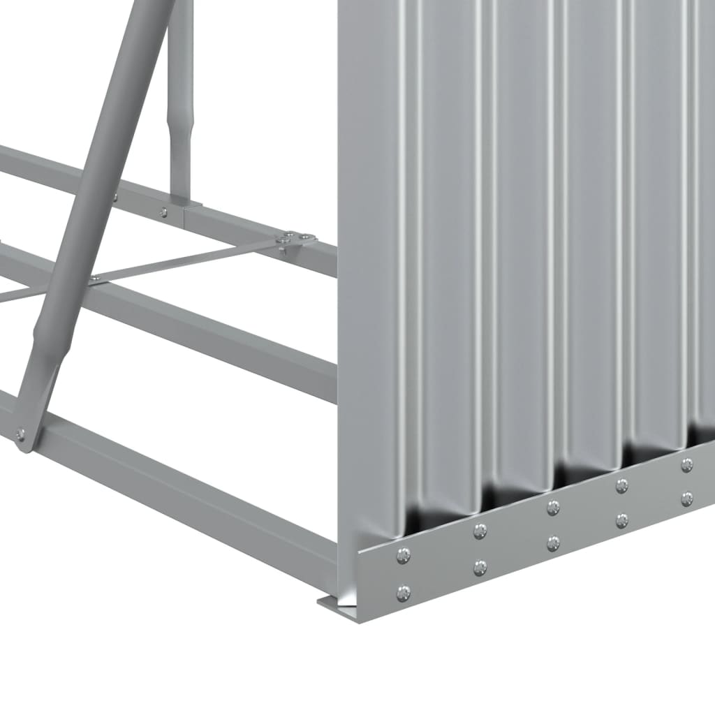 Vedholder sølv 234x45x100 cm galvanisert stål
