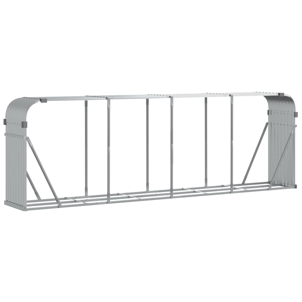 Vedholder sølv 300x45x100 cm galvanisert stål