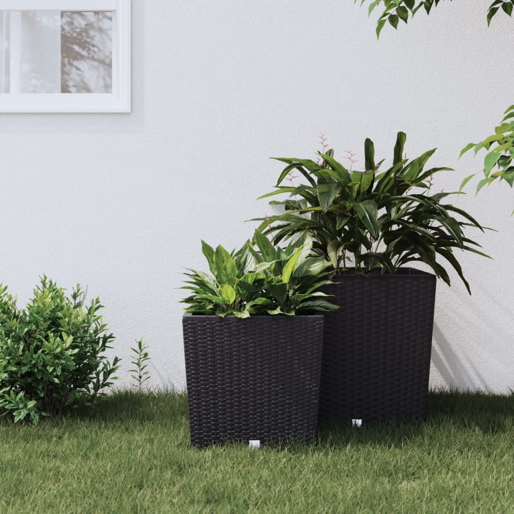 Plantekasse med avtakbar potte antrasitt 21 / 32 L PP rotting