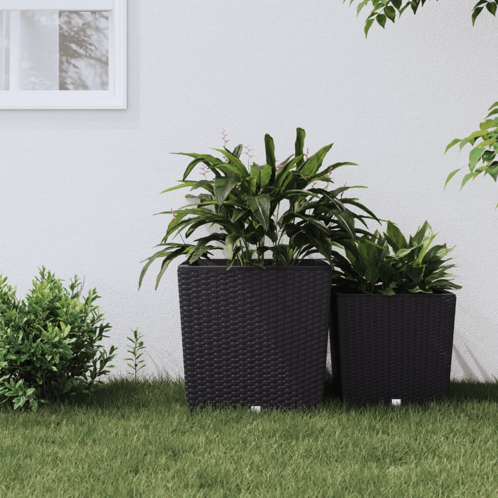 Plantekasse med avtakbar potte antrasitt 37 / 64 L PP rotting