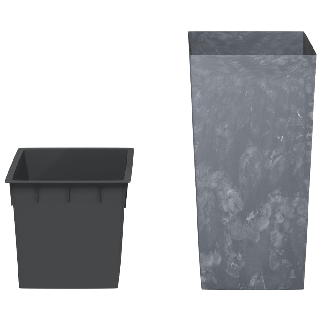 Plantekasse med avtakbar potte grå 21 / 49 L PP-betong vidaXL