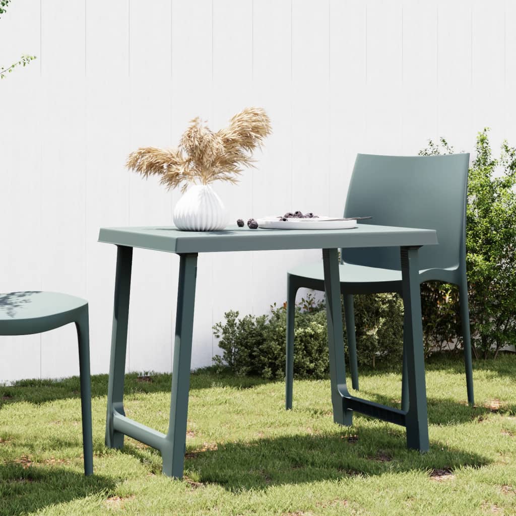 Campingbord grønn 79x56x64 cm PP tre-utseende