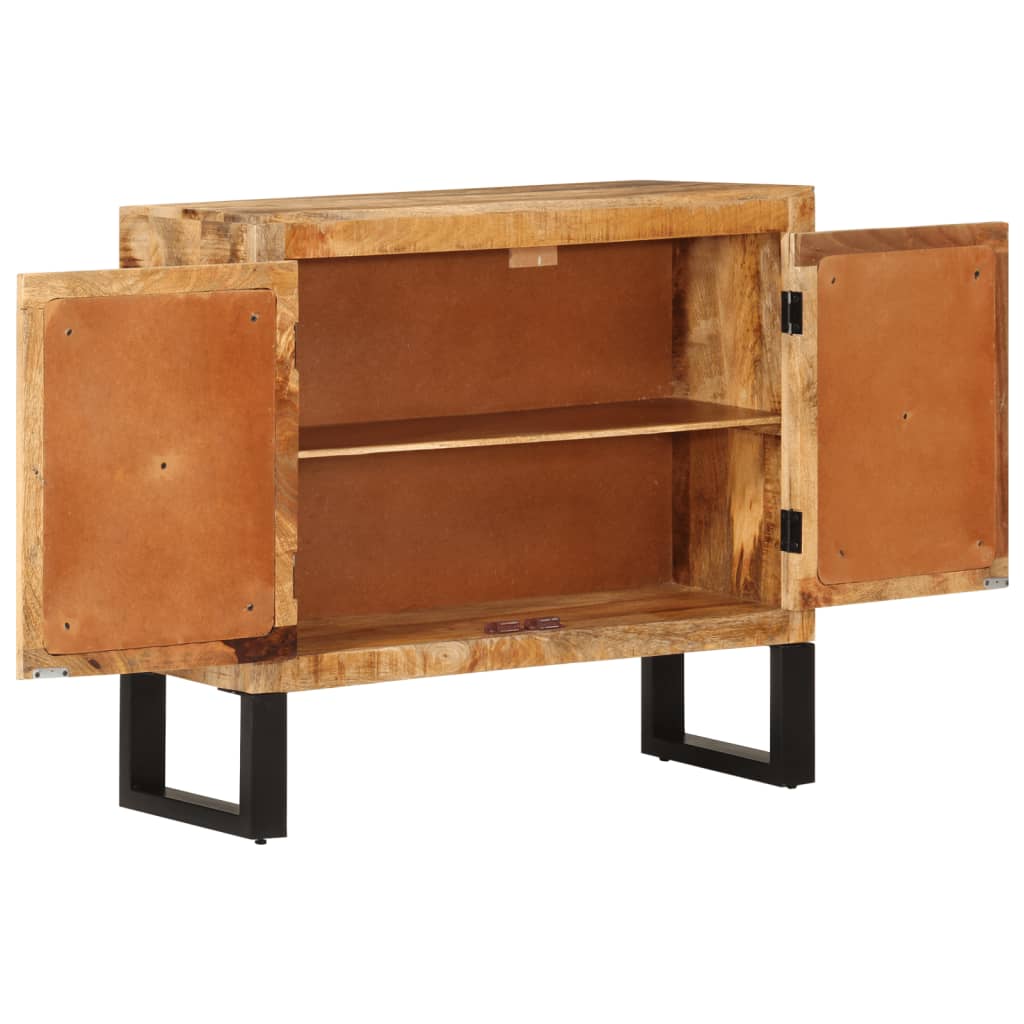 Skjenk 80x30x71 cm grov heltre mango og metall