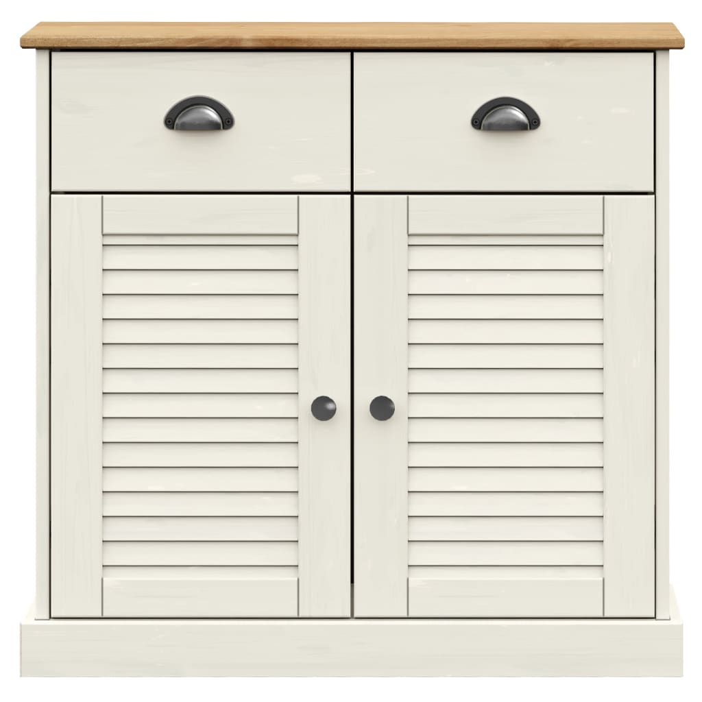 Highboard VIGO hvit 78x40x175 cm heltre furu vidaXL