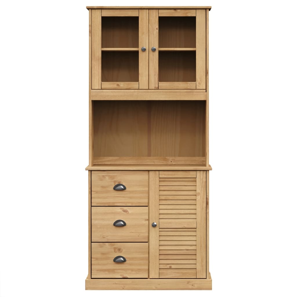 Highboard VIGO 78x40x175 cm heltre furu vidaXL