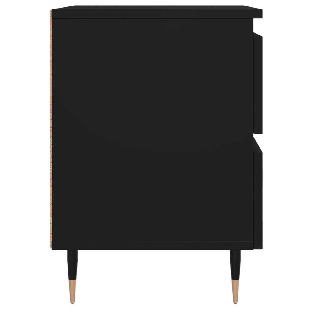 Nattbord svart 40x35x50 cm konstruert tre